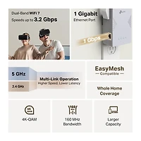 BE3200 Dual-Band Wi-Fi 7 Range Extender