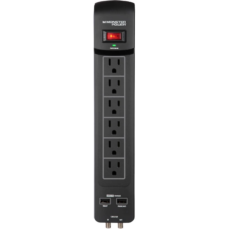 6-Outlet Surge Protector with USB Charging - OPEN BOX