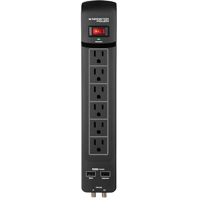 6-Outlet Surge Protector with USB Charging - OPEN BOX