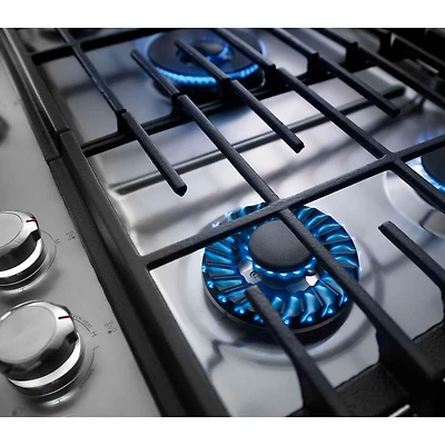 36 inch Stainless 5 Burner Gas Cooktop with Griddle