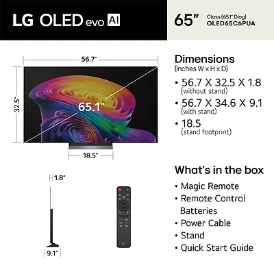 inch Class C6 Series 4K OLED Smart webOS TV