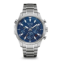 Mens Stainless Steel Marine Star Chronograph Watch