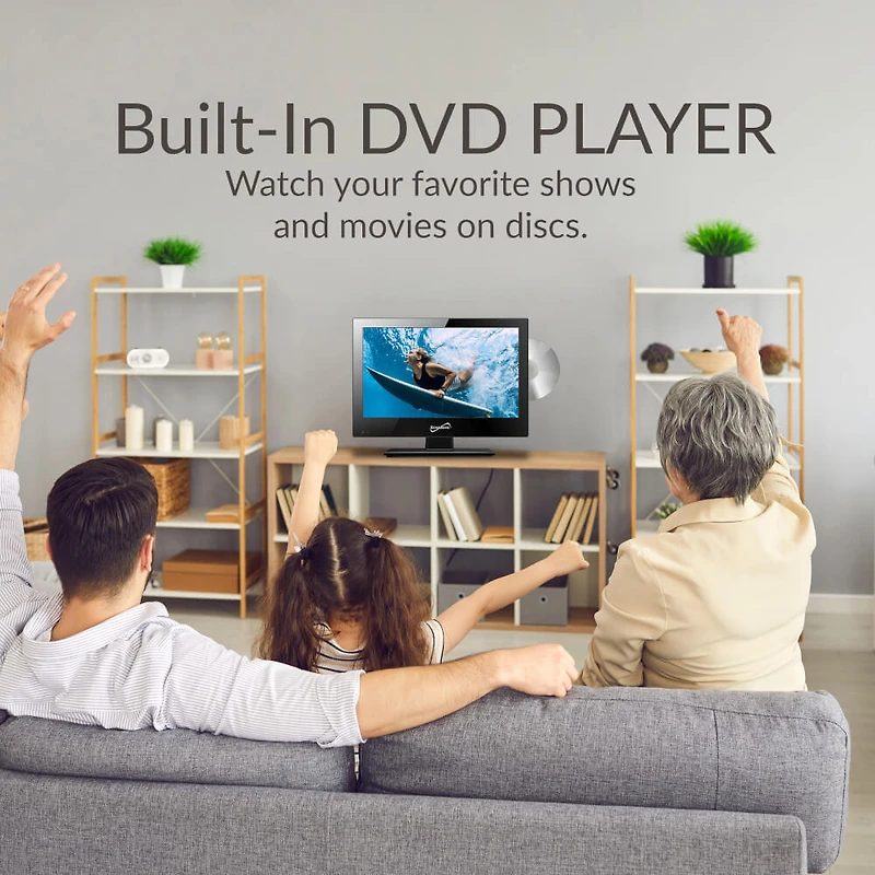 13.3 inch 720p LED HD TV with DVD Player