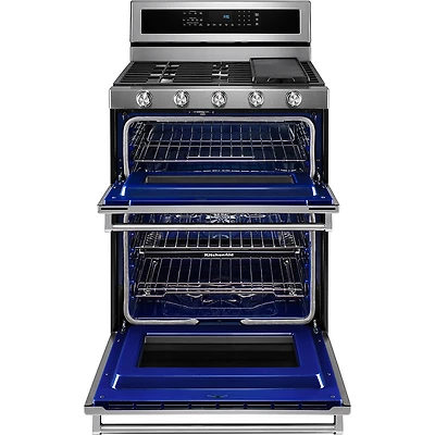 6.7 Cu. Ft. Stainless Double Oven Dual Fuel Convection Range