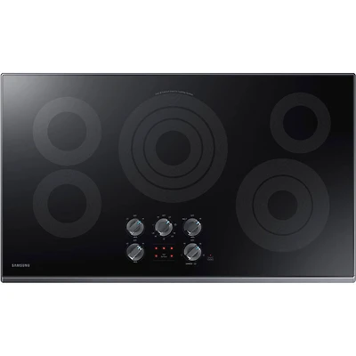 36 inch Black Stainless 5 Burner Electric Cooktop