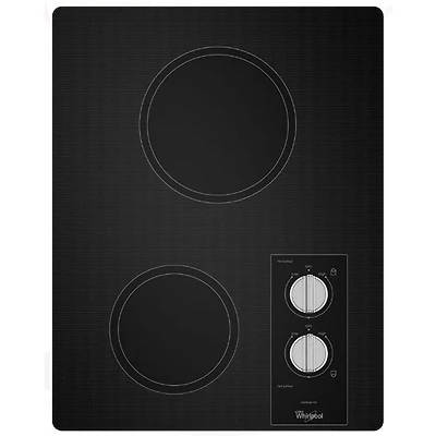 17 inch Black 2 Burner Smooth Top Electric Cooktop
