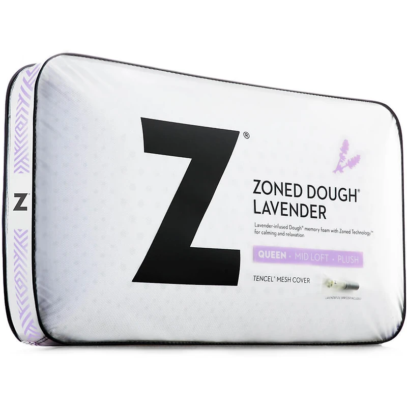 Z Zoned Dough Lavender Infused Pillow - Queen - OPEN BOX