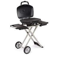 TravelQ 285 Scissor Cart Portable Grill - Blue - OPEN BOX