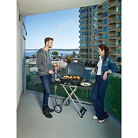 TravelQ 285 Scissor Cart Portable Grill - Blue - OPEN BOX