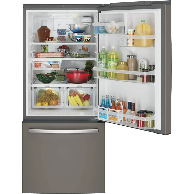 21 Cu. Ft. Slate Bottom Freezer Refrigerator