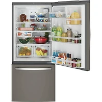 21 Cu. Ft. Slate Bottom Freezer Refrigerator