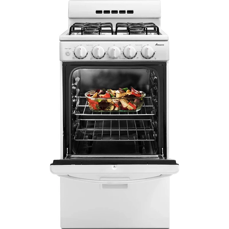 2.6 Cu. Ft. Freestanding White Gas Range
