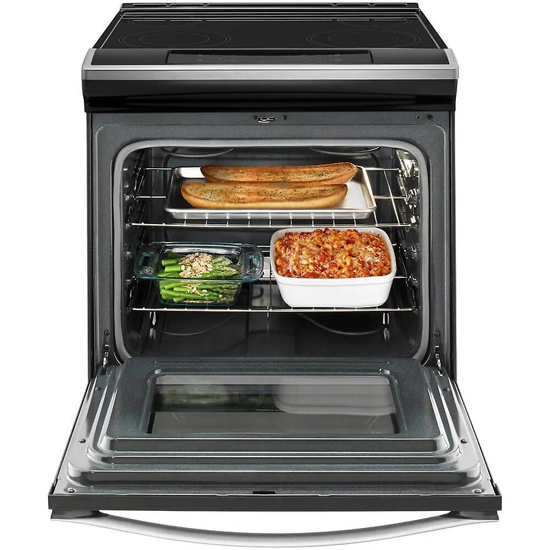 4.8 Cu. Ft. Slide-In Smooth Top Stainless Steel Electric Range - OPEN BOX
