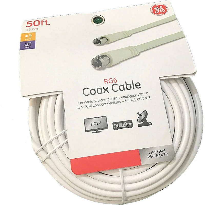 50 Ft. RG6 Coaxial Cable - OPEN BOX