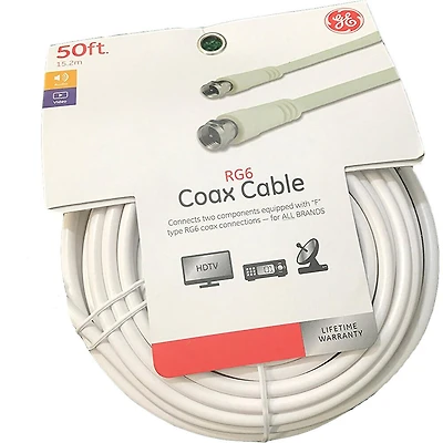 50 Ft. RG6 Coaxial Cable - OPEN BOX
