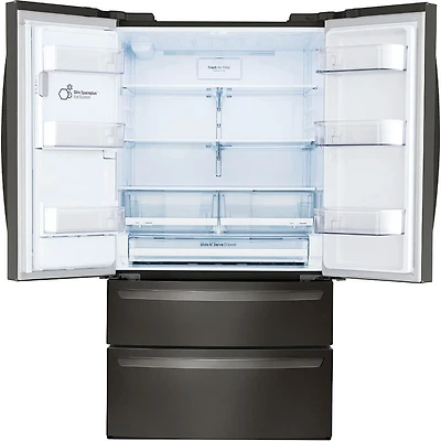 28 Cu. Ft. Black Stainless 4-Door French Door Refrigerator