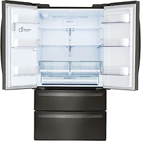28 Cu. Ft. Black Stainless 4-Door French Door Refrigerator