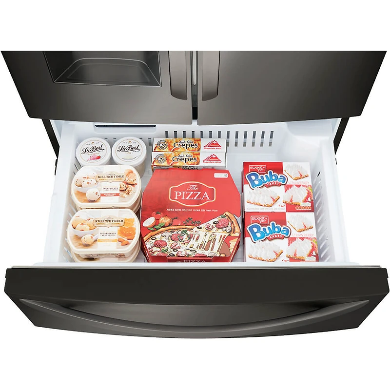 28 Cu. Ft. Black Stainless 4-Door French Door Refrigerator