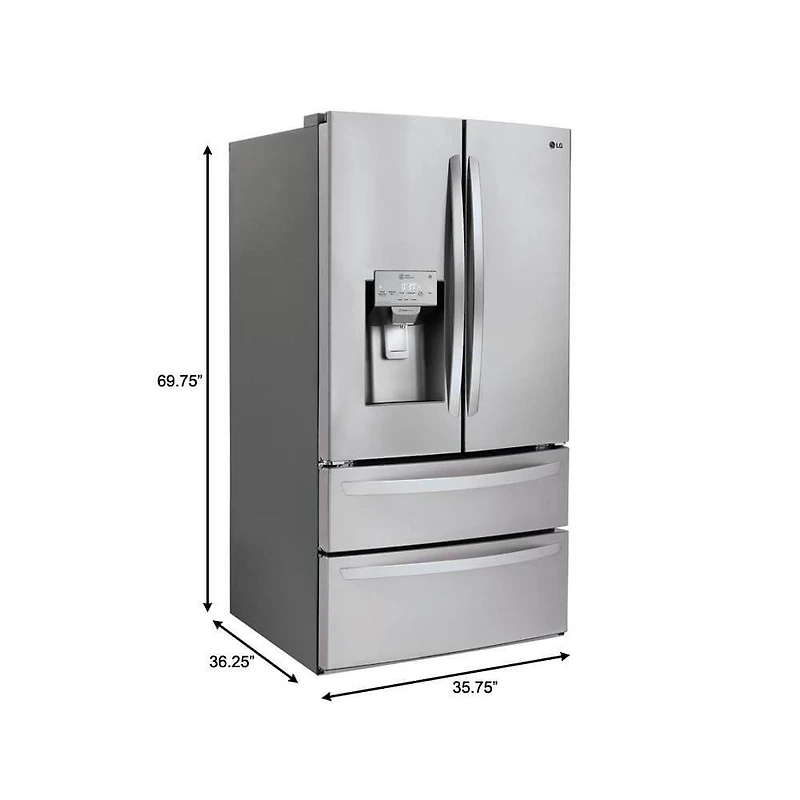 28 cu.ft. 4-Door French Door Refrigerator - Stainless Steel - OPEN BOX