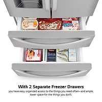 28 cu.ft. 4-Door French Door Refrigerator - Stainless Steel - OPEN BOX