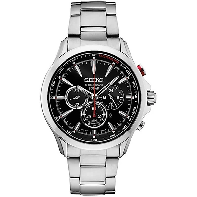 Mens Silver Core Solar Watch