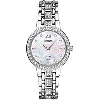 Womens Silver Crystal Collection Solar Watch