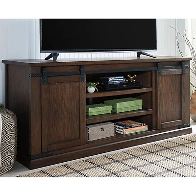 Budmore 70 inch TV Stand - Rustic Brown - OPEN BOX