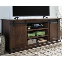 Budmore 70 inch TV Stand - Rustic Brown - OPEN BOX