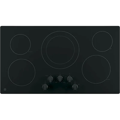 36 inch Black Built-In Knob Control Electric Cooktop