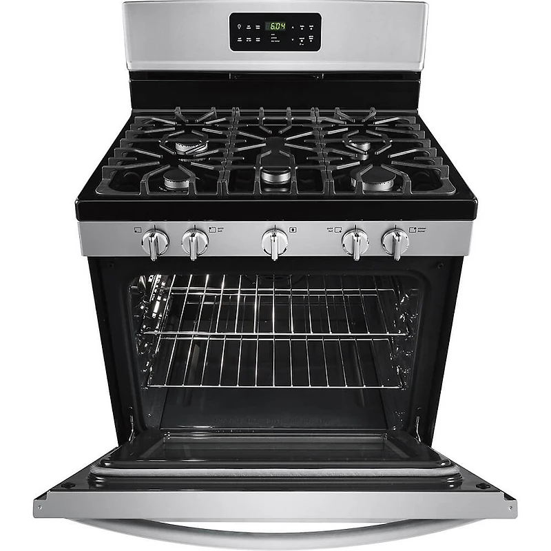 5 Cu. Ft. Stainless 5 Burner Gas Range - OPEN BOX