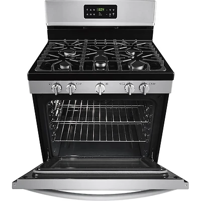 5 Cu. Ft. Stainless 5 Burner Gas Range - OPEN BOX
