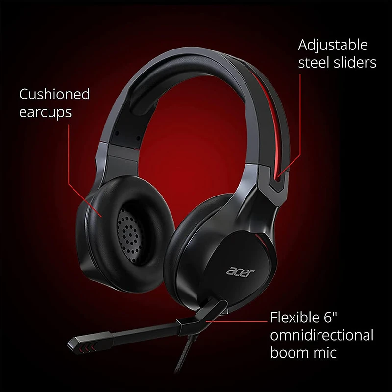 Nitro Gaming Headset with Flexible Omni-directional Mic - OPEN BOX