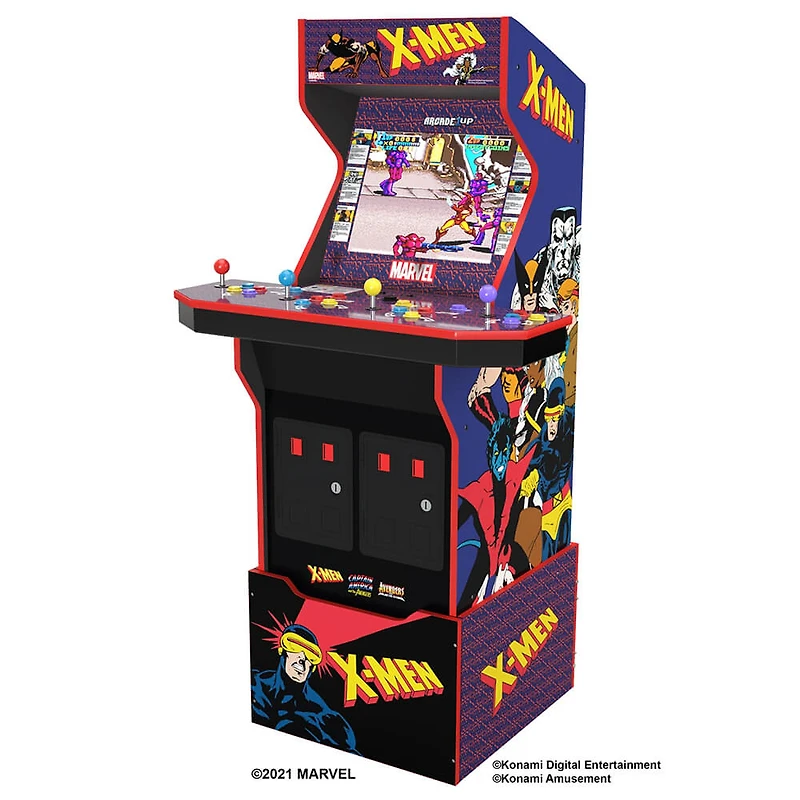 X-Men 4 Player Arcade Cabinet with Riser and Stool - OPEN BOX