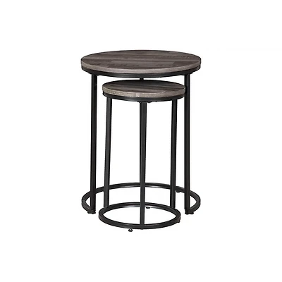 Briarsboro Accent Table (Set of 2) - Black/Gray - OPEN BOX
