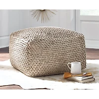 Hedy Pouf - Natural/Beige - OPEN BOX