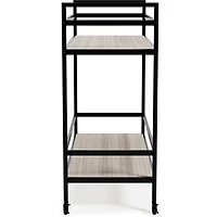 Waylowe Bar Cart - Black/Tan - OPEN BOX