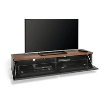 Panorama Walnut & Black TV Stand - OPEN BOX