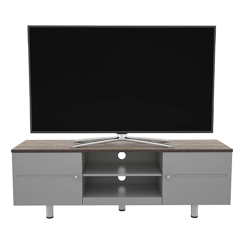 White Sands 1500TV Stand - White and Light Wood - OPEN BOX
