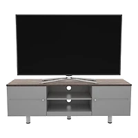 White Sands 1500TV Stand - White and Light Wood - OPEN BOX