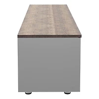 White Sands 1500TV Stand - White and Light Wood - OPEN BOX