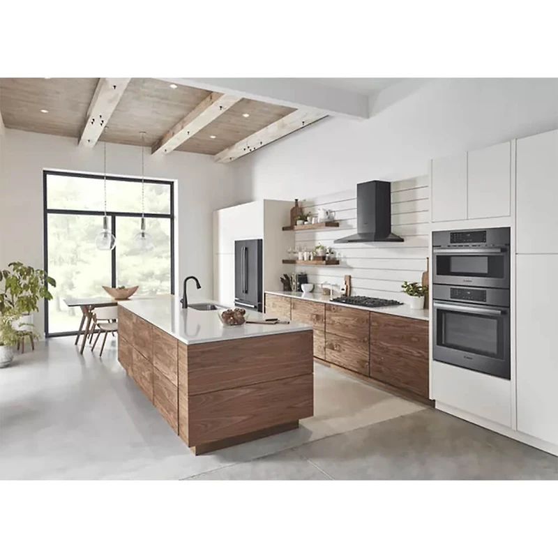 30 inch Black Stainless Electric Convection Wall Oven with Microwave