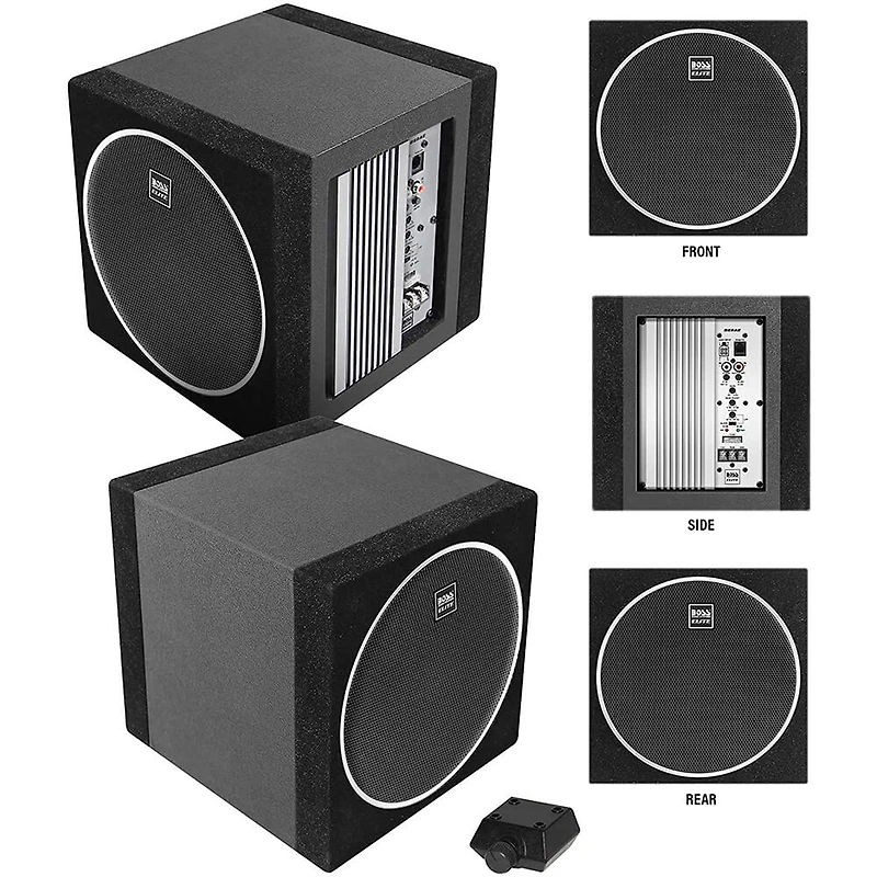 Elite - 8 inch SINGLE Voice Coil (4 Ohm) 400W Subwoofer with Enclosure - OPEN BOX