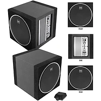 Elite - 8 inch SINGLE Voice Coil (4 Ohm) 400W Subwoofer with Enclosure - OPEN BOX