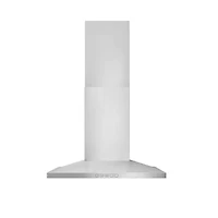 30 inch Convertible Low Profile Pyramidal Chimney Range Hood