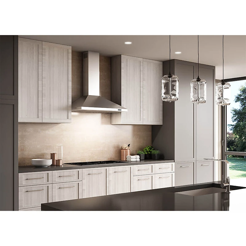 Elite 36 inch Stainless Pyramidal Chimney Range Hood