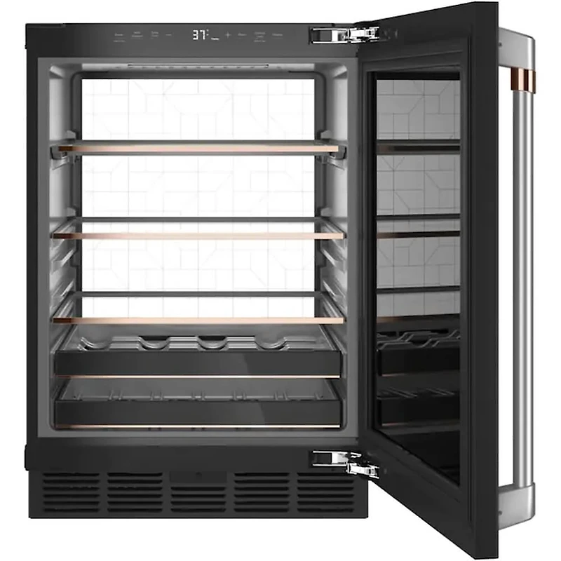 24 inch 14-Bottle Wine and 126-Can Beverage Cooler - Black