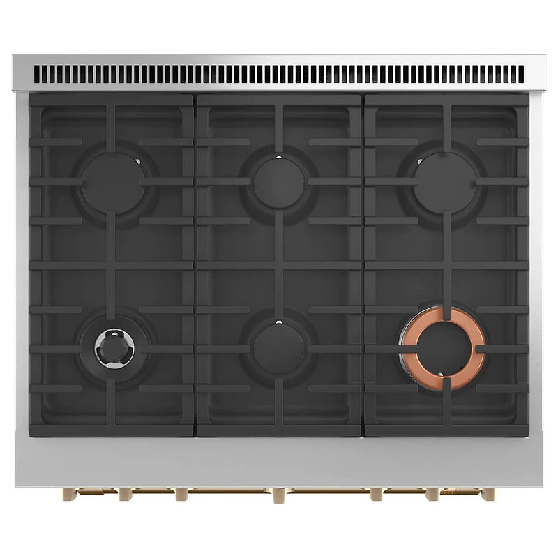 36 inch Matte White Smart Dual-Fuel Commercial-Style Range