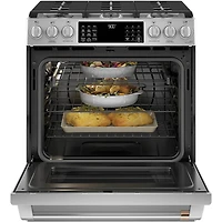 5.7 Cu. Ft. Stainless Smart Dual-Fuel Range with Warming Drawer
