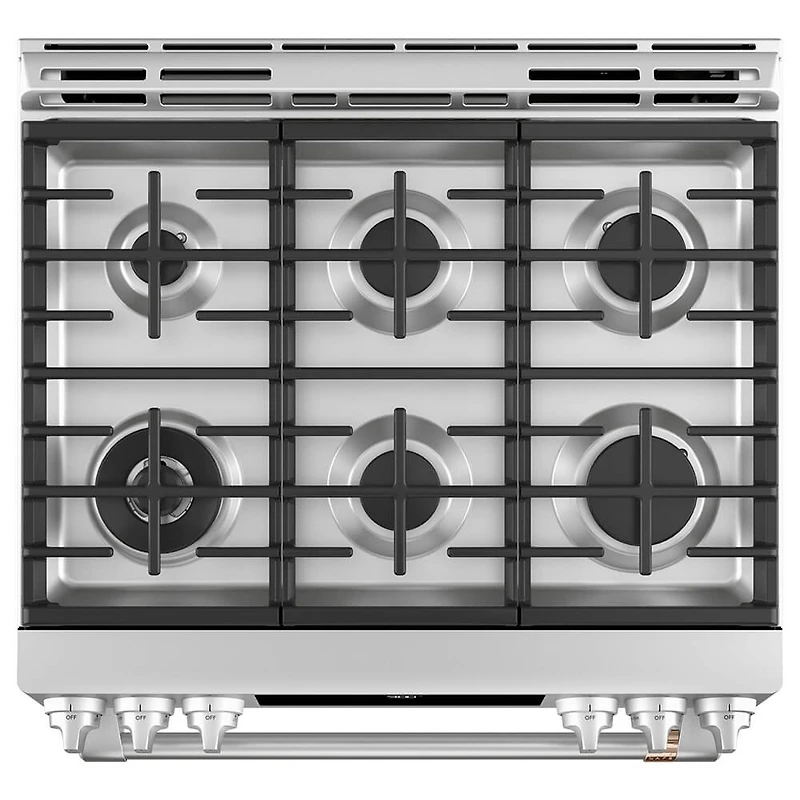 5.7 Cu. Ft. Stainless Smart Dual-Fuel Range with Warming Drawer