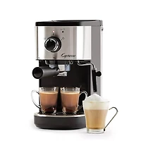 Compact Espresso and Cappuccino Machine - Black/Stainless